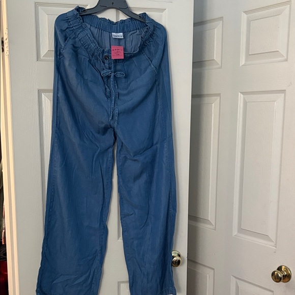 DOMIT Blue Drawstring Pants - Picture 1 of 5